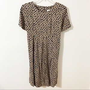 Unbranded Maternity Dress Self Tie Waist Pleated Skirt Delicate Floral Pattern